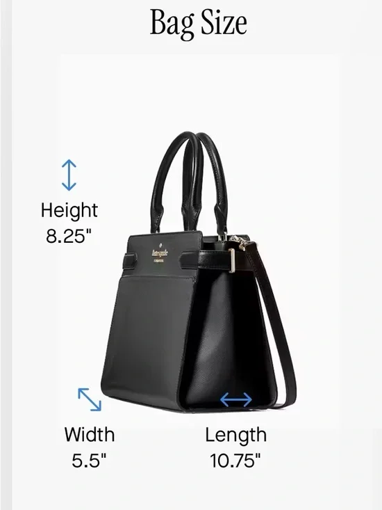 Kate Spade Staci Medium Satchel Bag Red - Picture 6 of 6